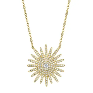 0.43CT DIAMOND STARBURST NECKLACE