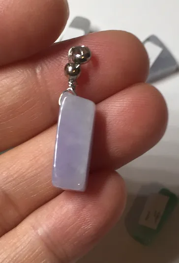 100% natural type A icy watery sunny green/purple small Jadeite Jade baroque pendant group AX149