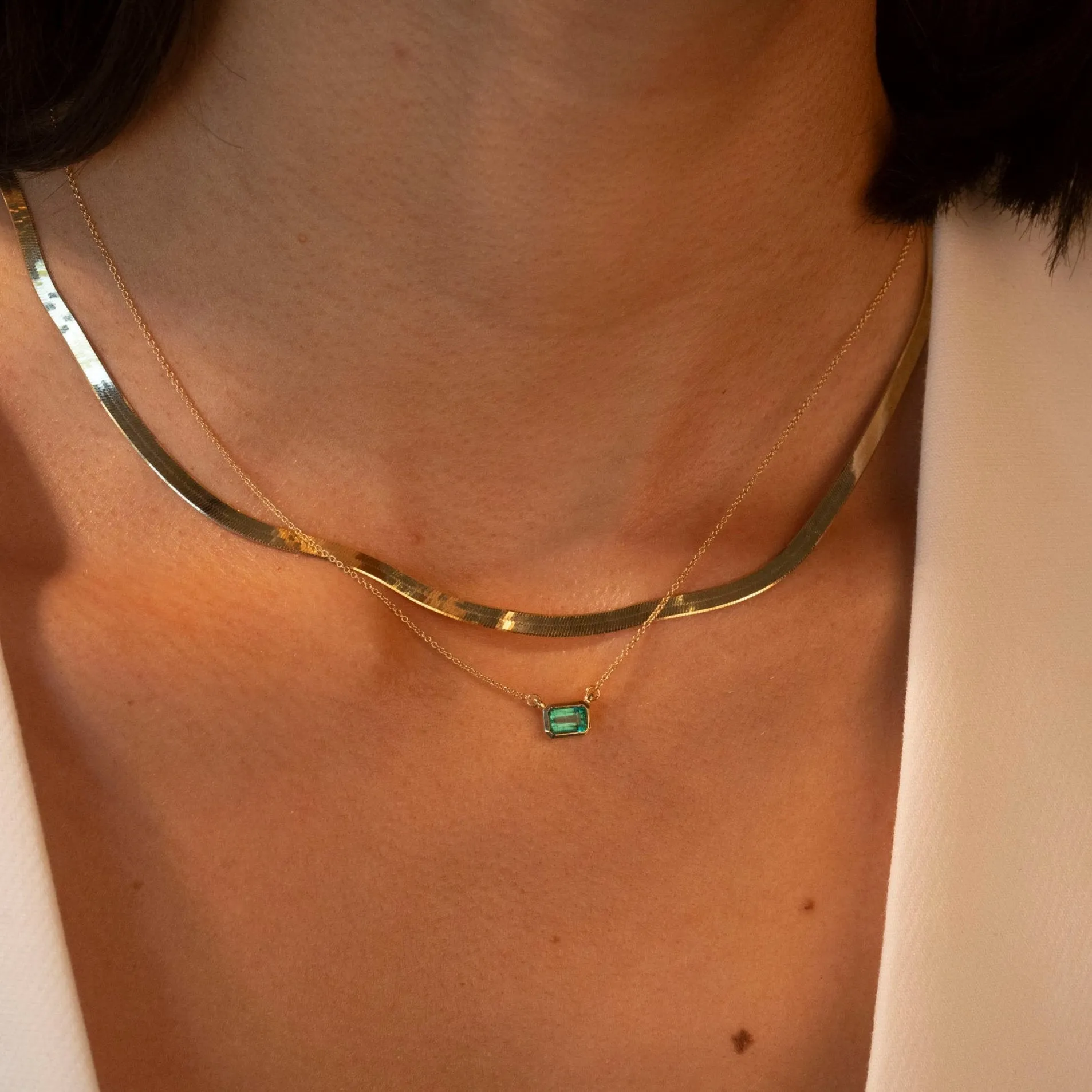 14k Emerald Hera Necklace