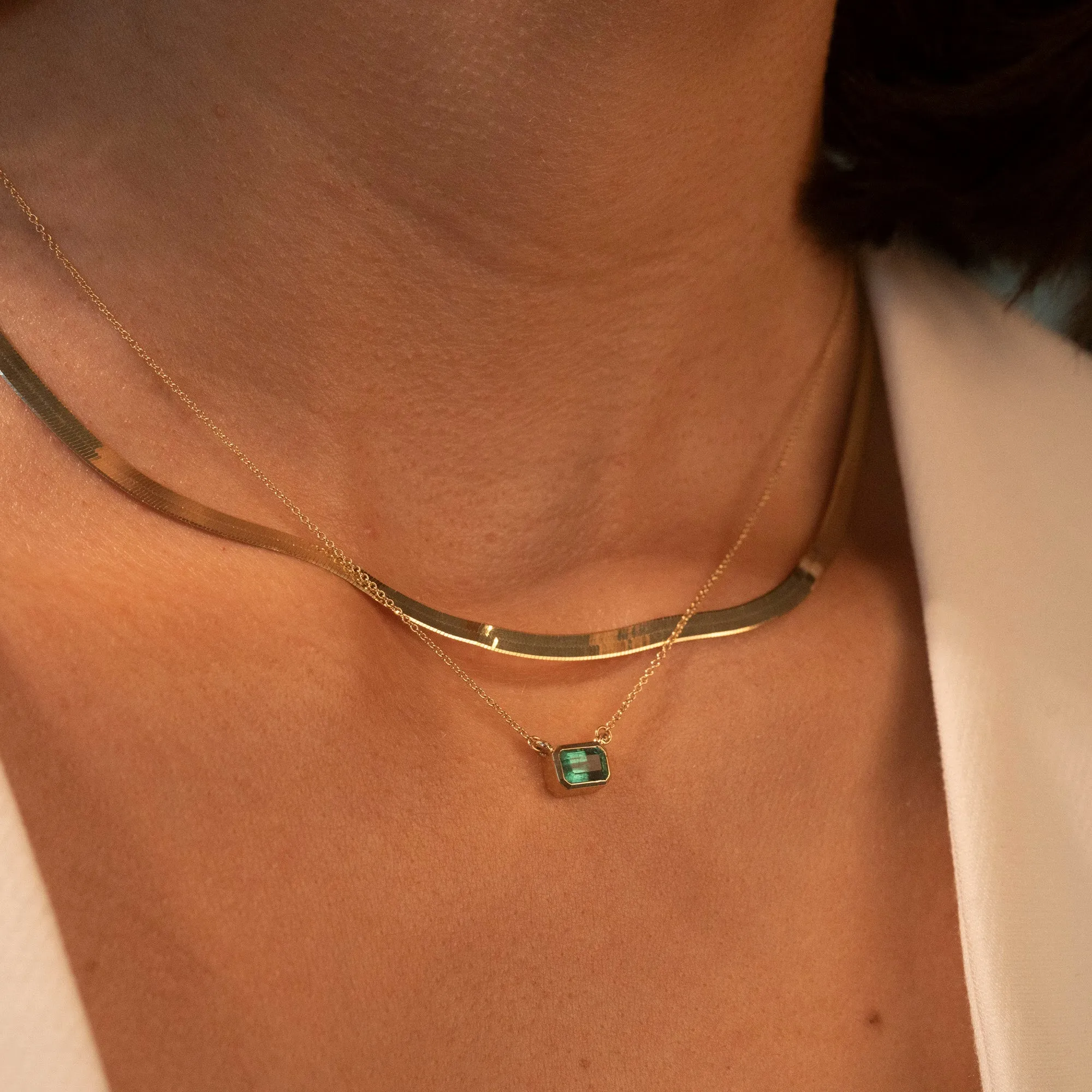 14k Emerald Hera Necklace