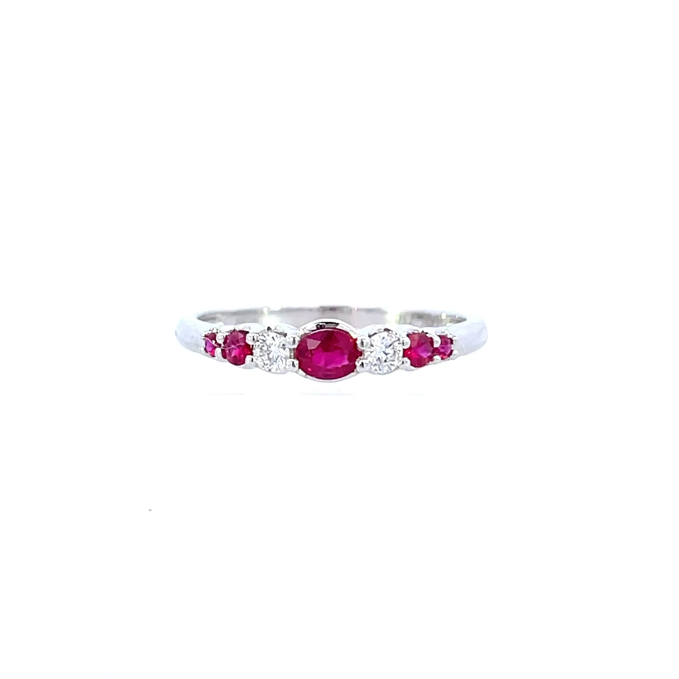 14KW Diamond & Ruby Fashion Band