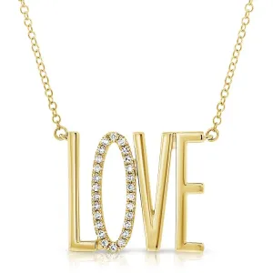 14KY Love Necklace-AJN00221