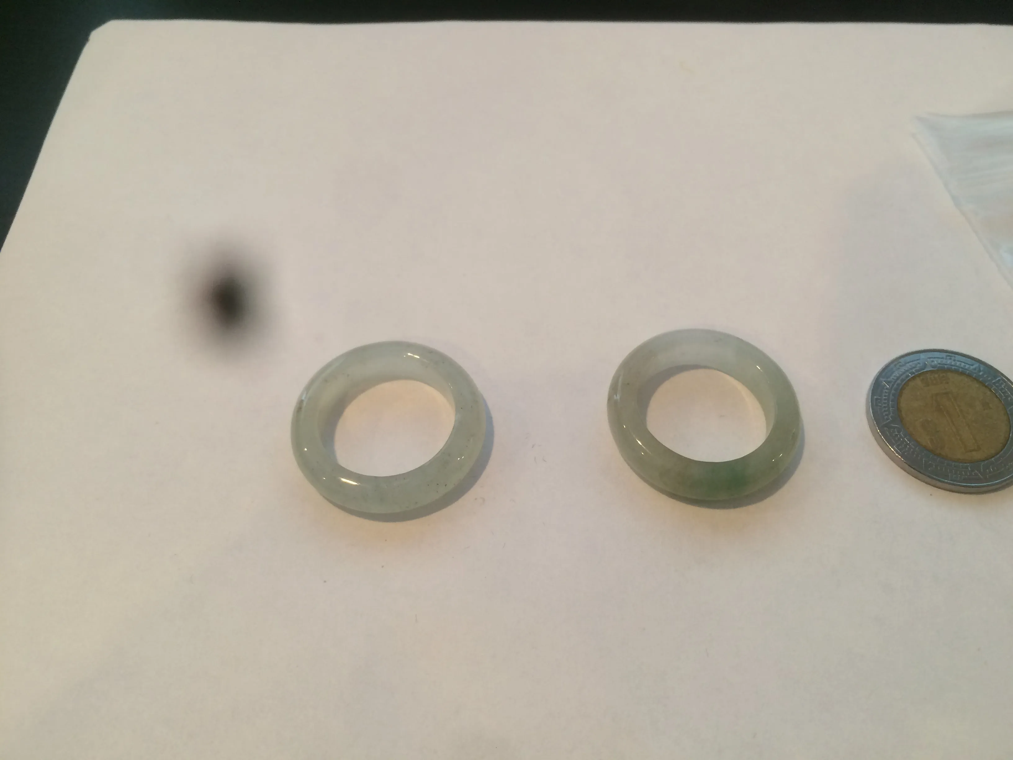 17.1mm/size 6 3/4 100% natural type A icy watery green/white/yellow jadeite jade band ring G105-6 3/4