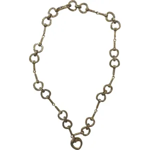 4.38 Ct Diamond and brass necklace