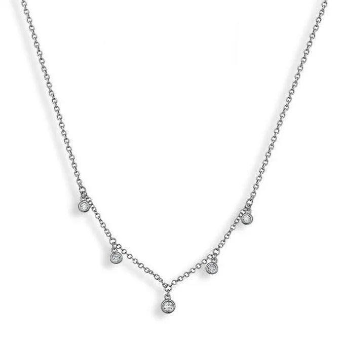 5 Dangling Diamonds Necklace