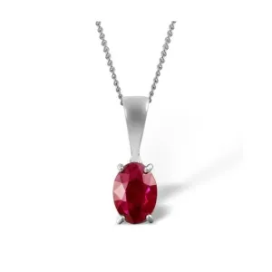 Acotis Diamonds 18K White Gold Ruby Pendant DCP02-RW