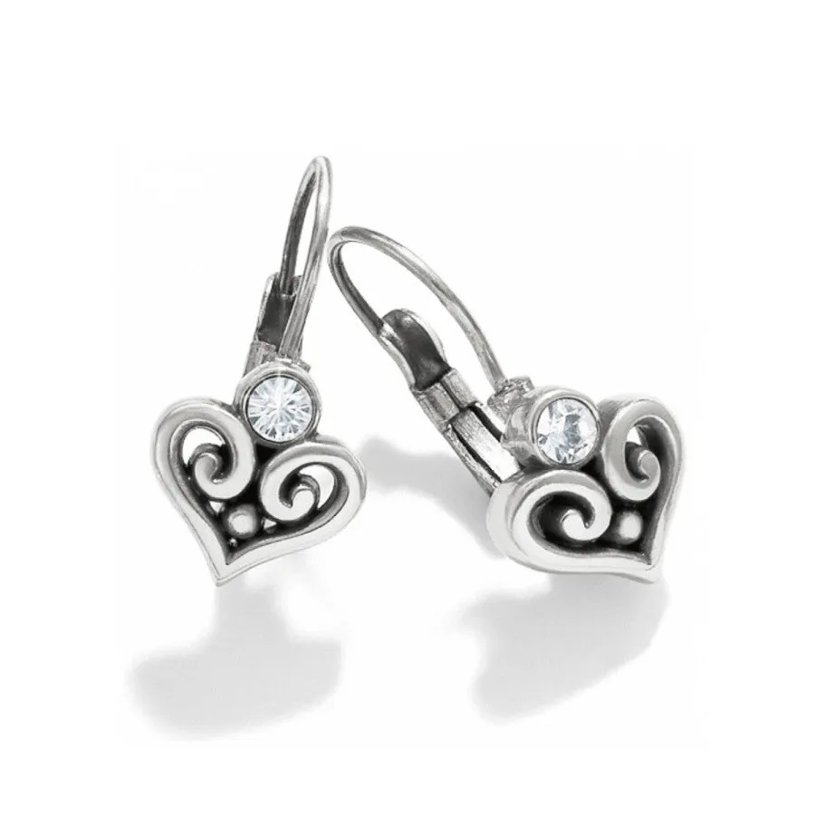 Alcazar Heart Leverback Earrings