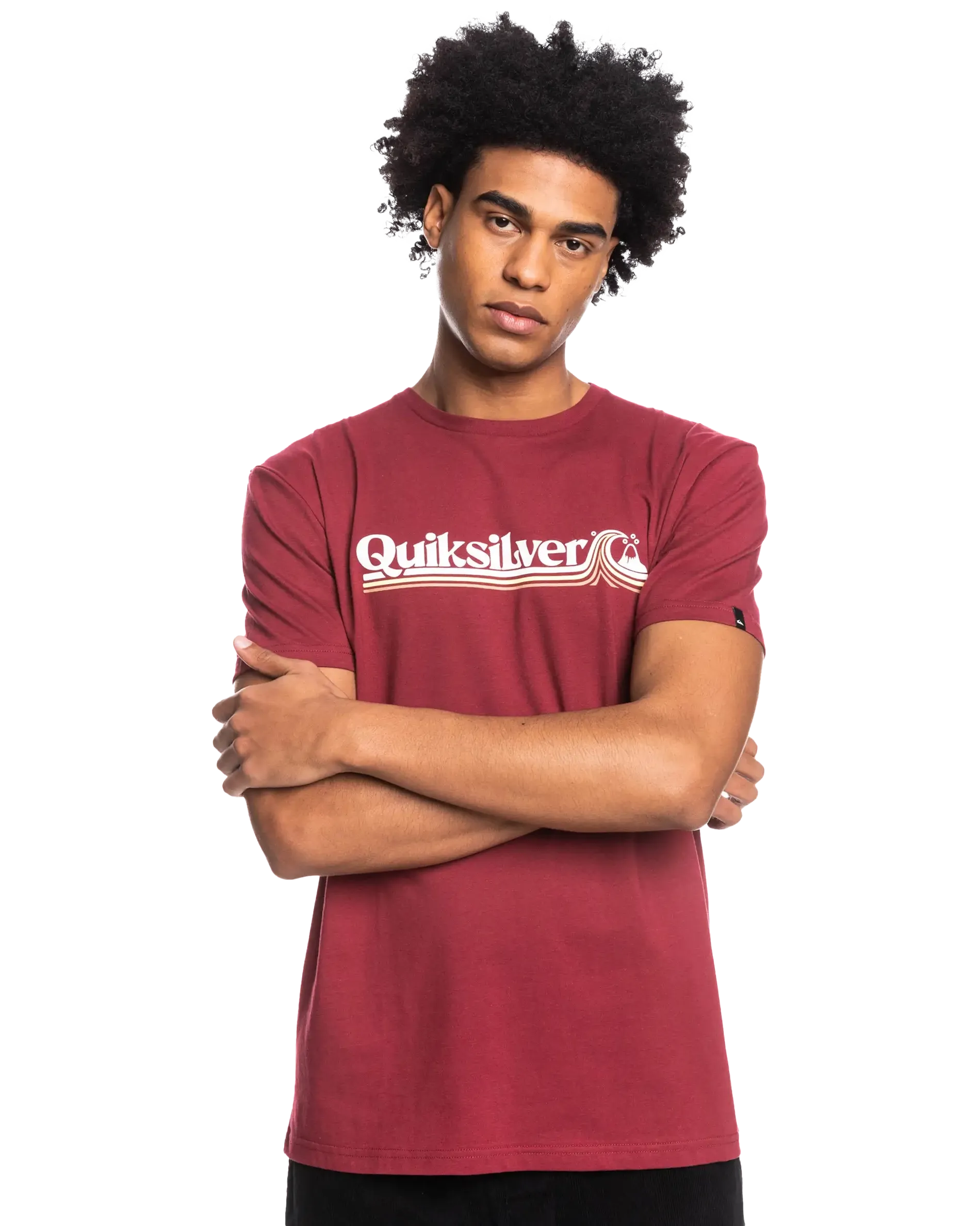 All Lined Up T-Shirt in Ruby Wine