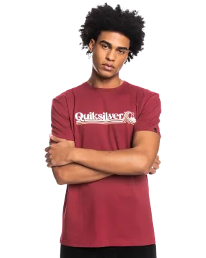 All Lined Up T-Shirt in Ruby Wine