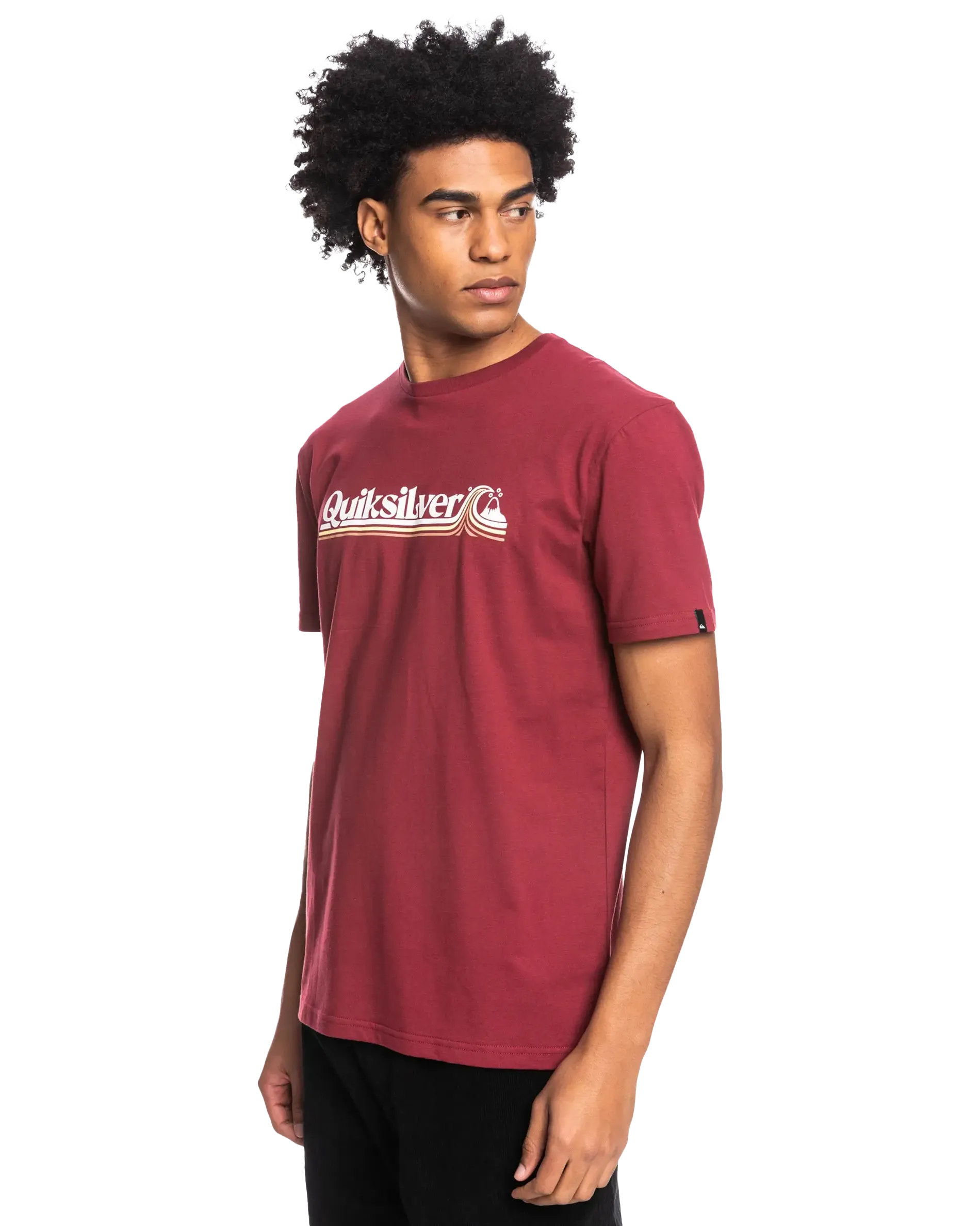 All Lined Up T-Shirt in Ruby Wine