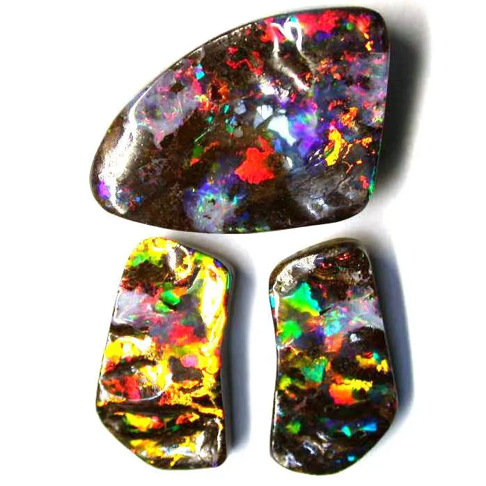 Amazing on Fire set of Queensland Boulder Opal