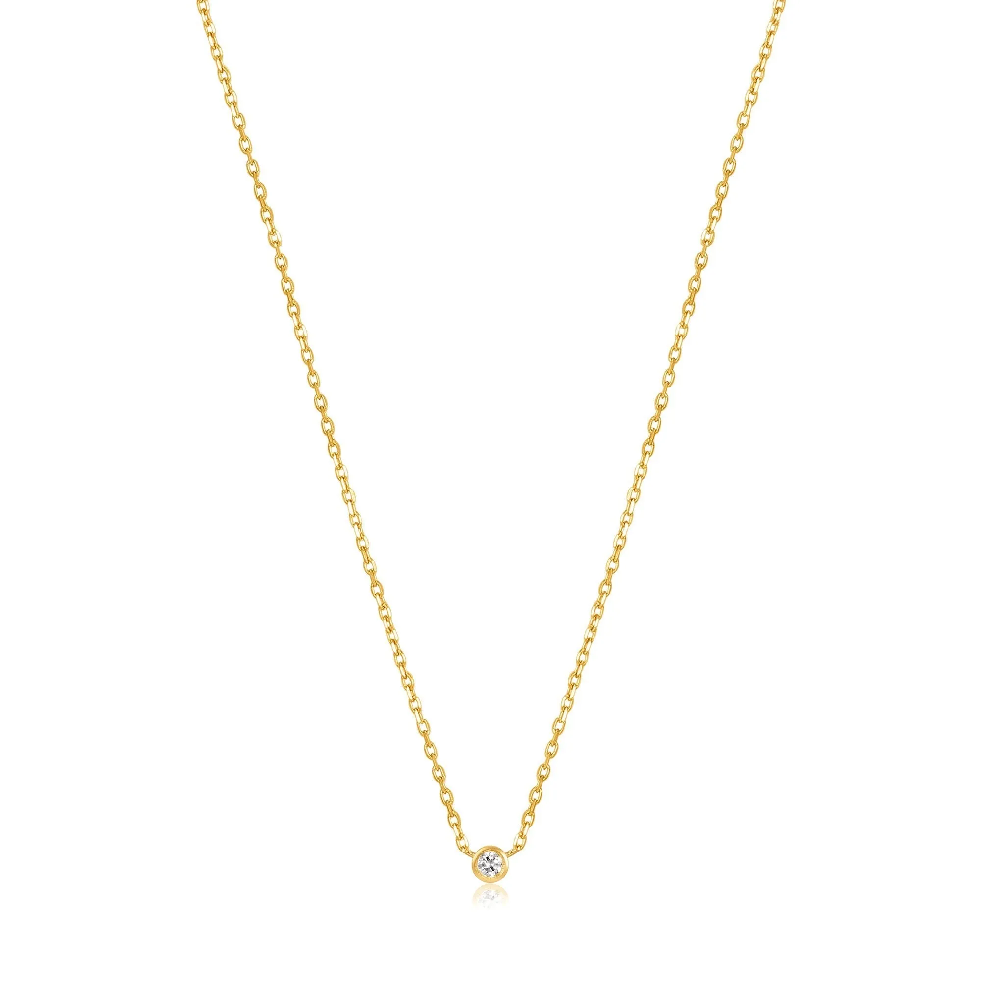 Ania Haie 14kt Gold Single Natural Diamond Necklace