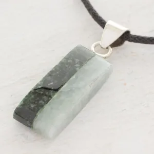 Artisan Crafted Cotton Cord Jade Pendant Necklace - Life | NOVICA