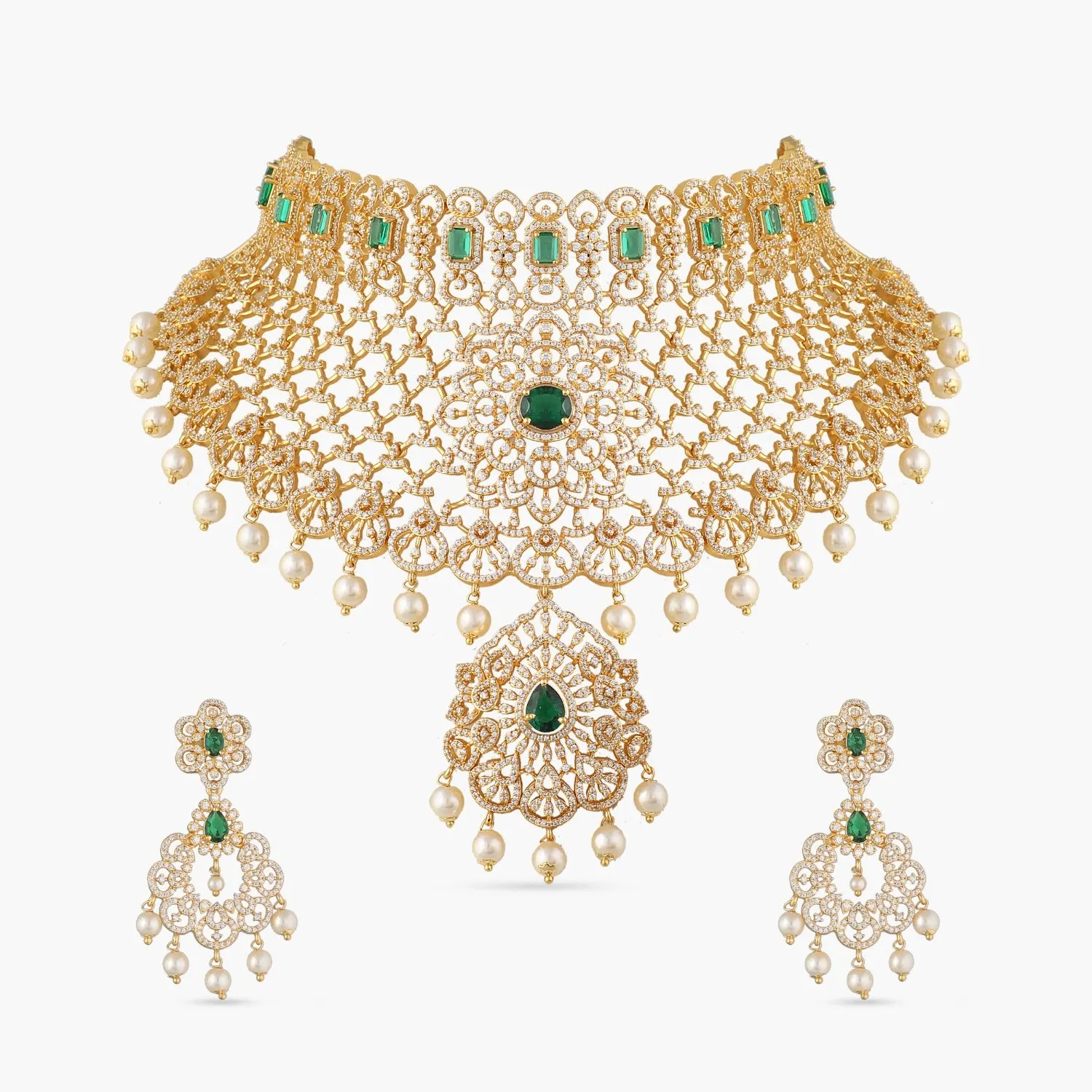 Aruni Nakshatra CZ Bridal Choker Set