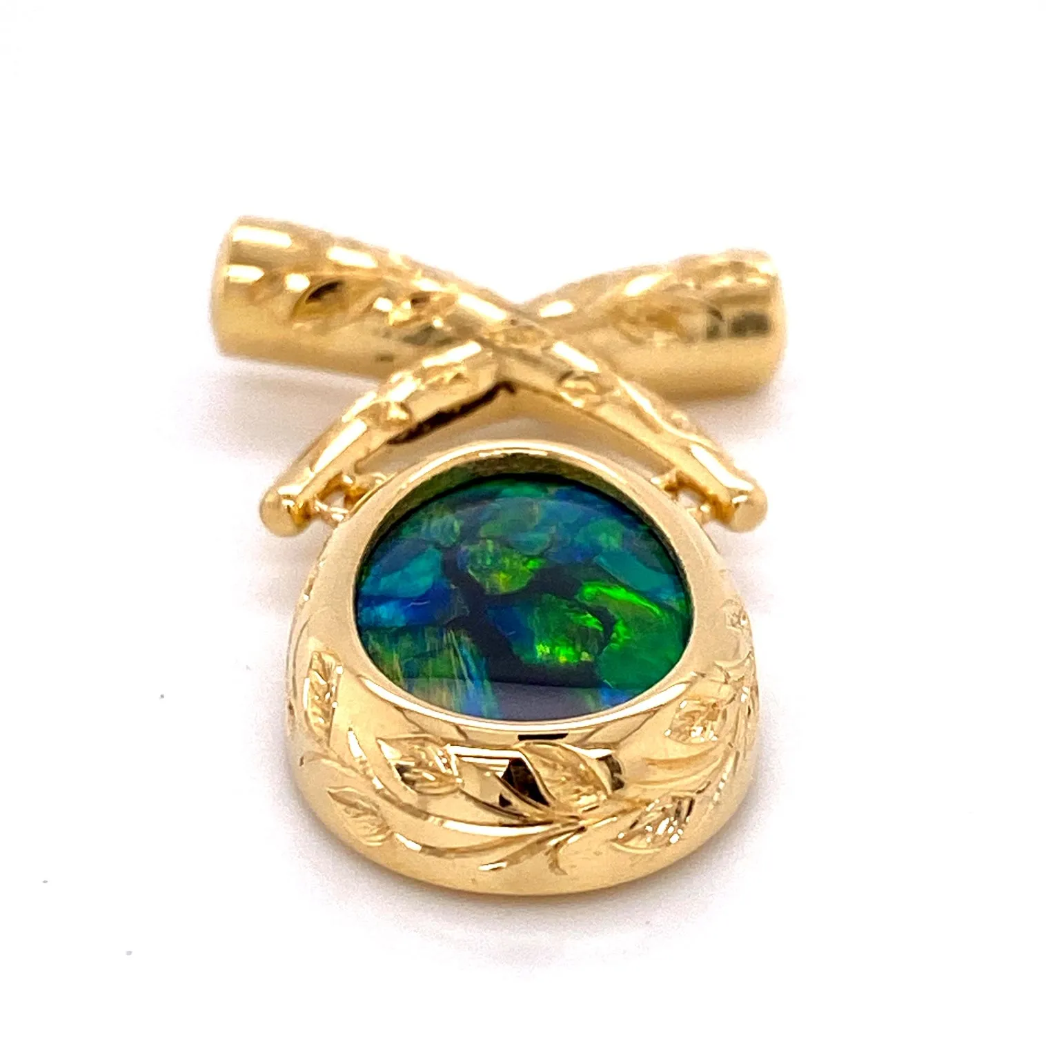 Australian Lightning Ridge Black Opal Clasp