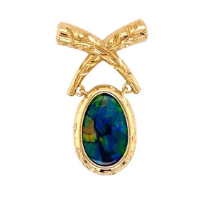 Australian Lightning Ridge Black Opal Clasp