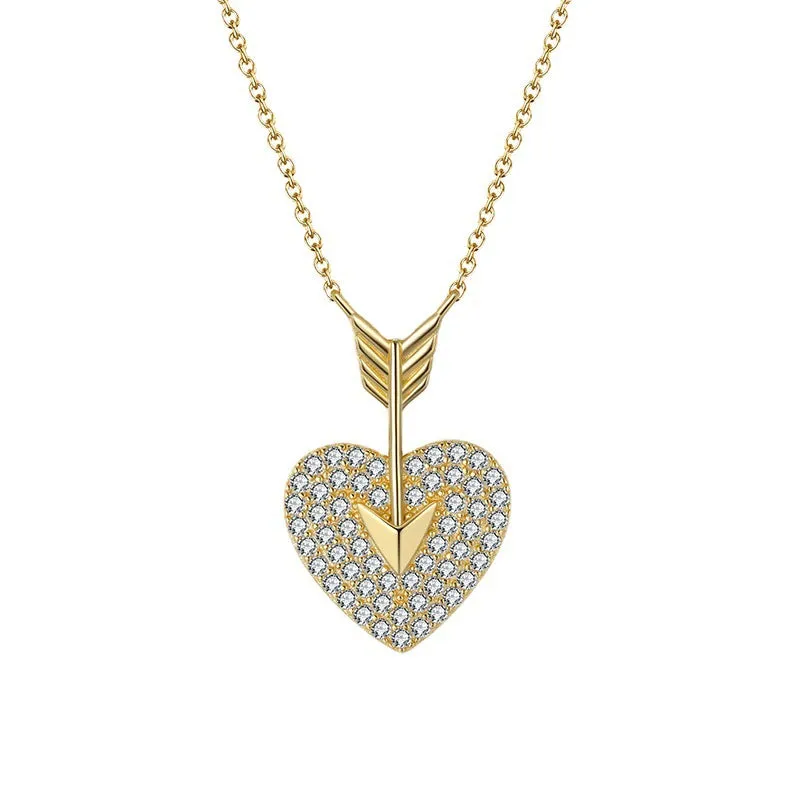 Beautiful Fashion Diamond Shaped Heart Necklace