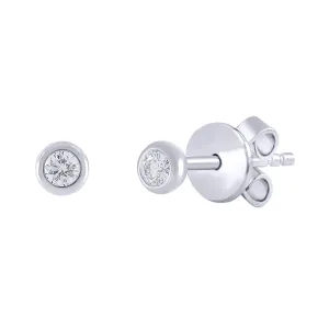 Bezel Diamond Solitaire Stud Earrings 0.05ct