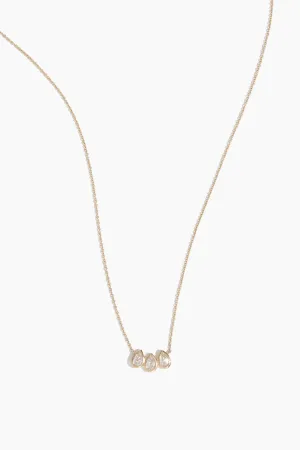 Bezel Teardrop Necklace in 14k Yellow Gold