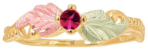 Black Hills Gold Ruby Ring