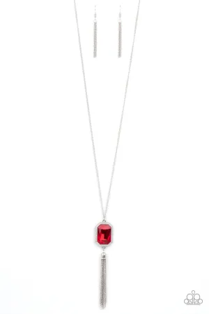 Blissed Out Opulence - Red Necklace - Paparazzi Accessories