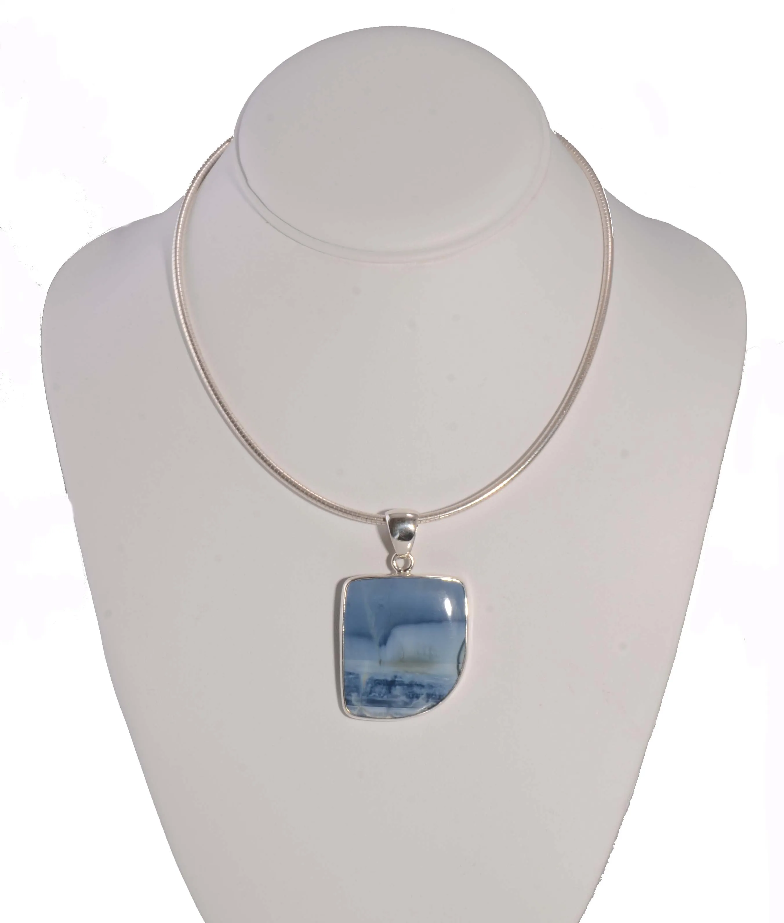 Blue Opal Pendant Square