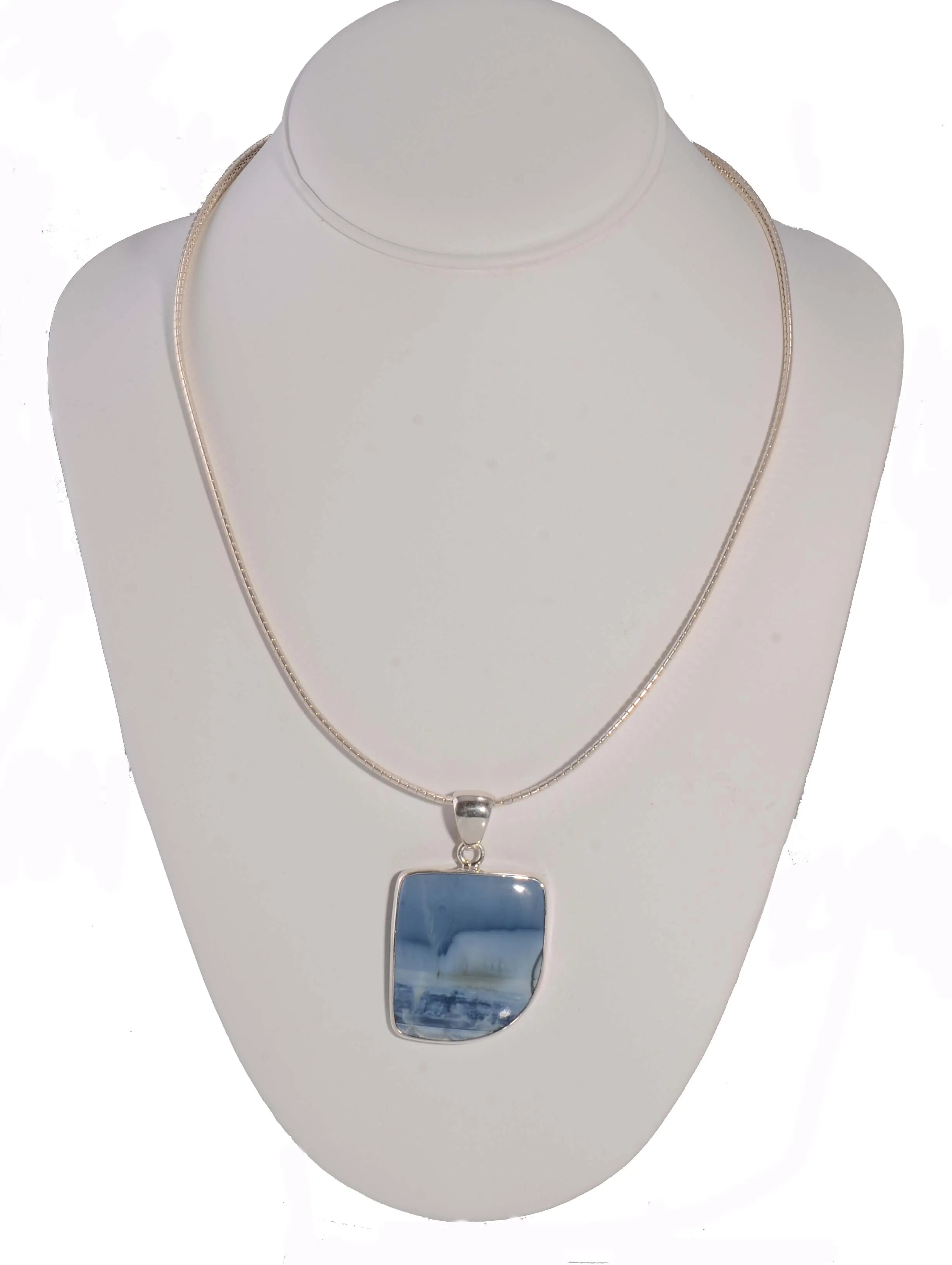 Blue Opal Pendant Square