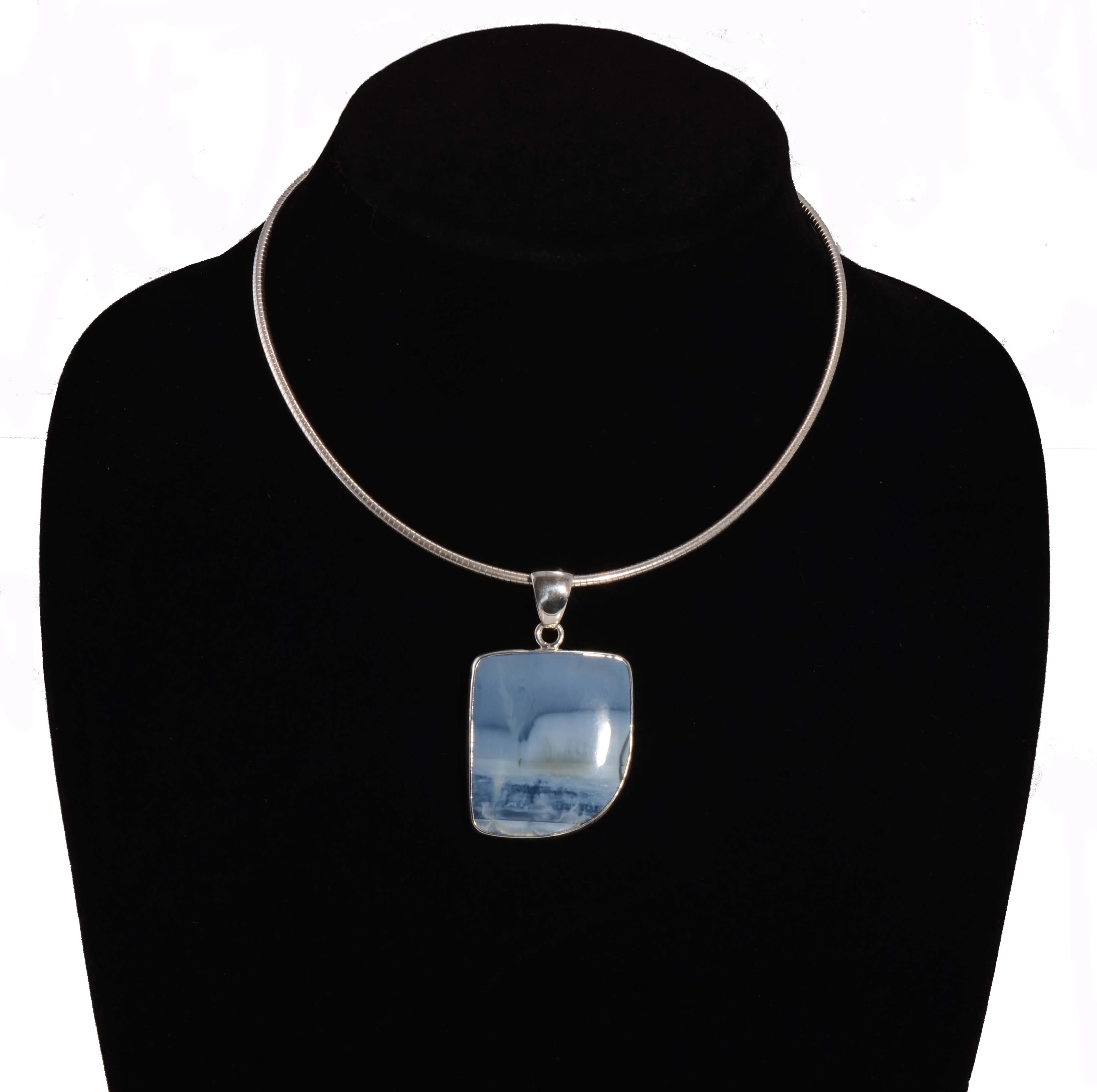 Blue Opal Pendant Square