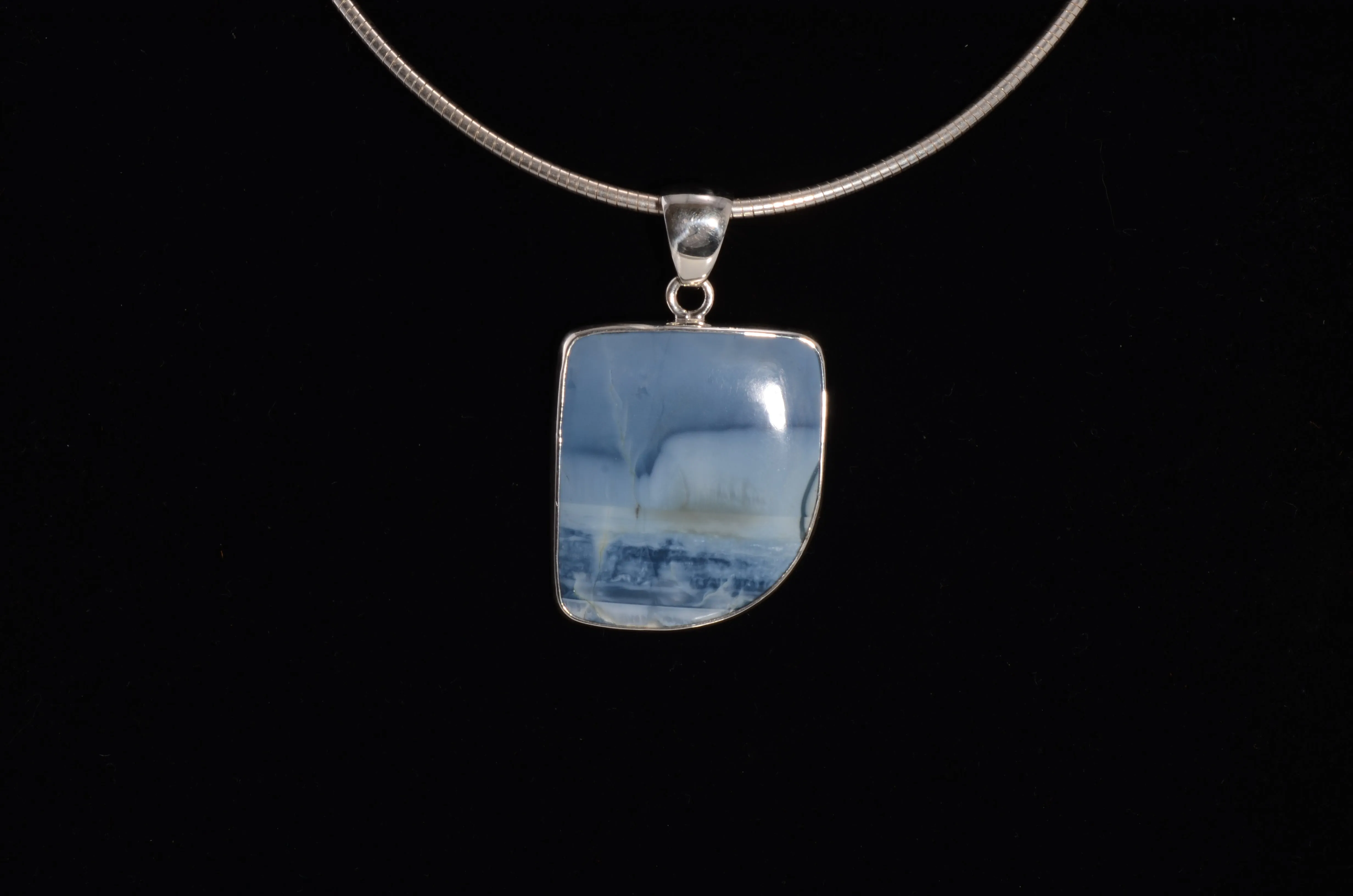 Blue Opal Pendant Square