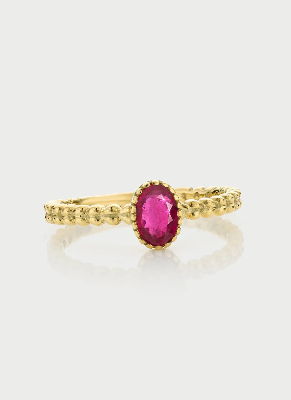 Caes ruby july birthstone ring 14k gold