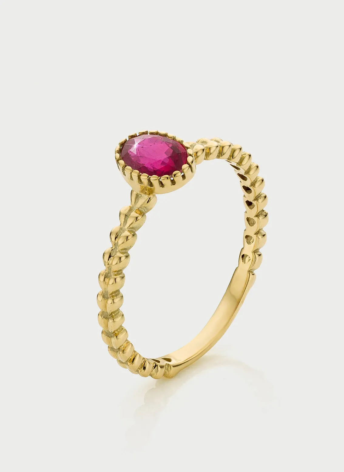 Caes ruby july birthstone ring 14k gold