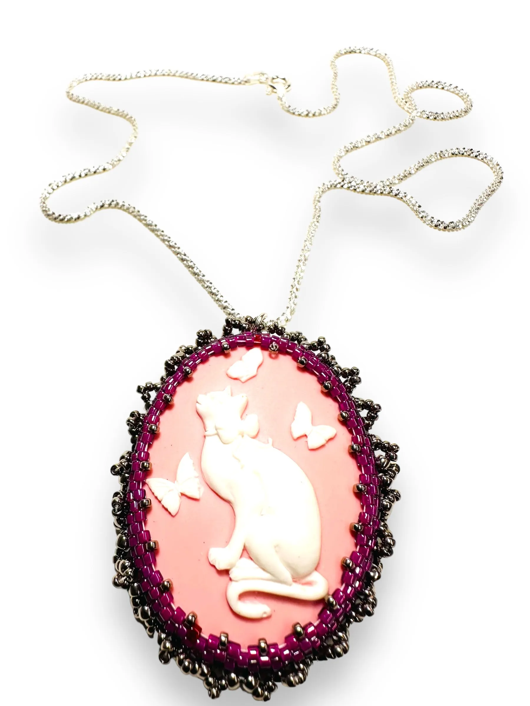 Cat Cameo Necklace