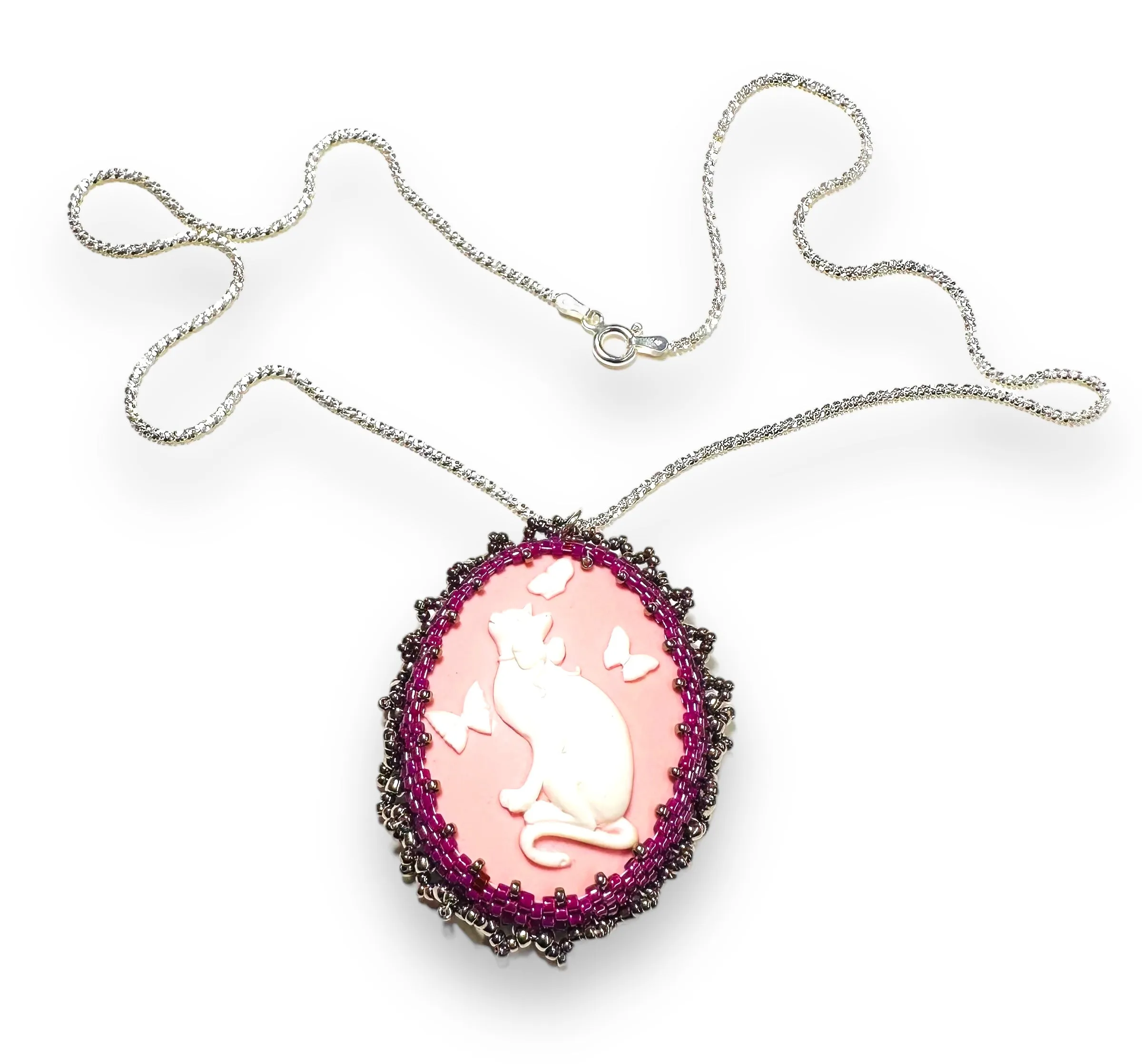 Cat Cameo Necklace