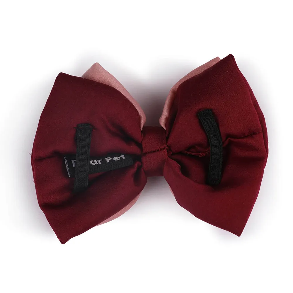 Dear Pet Ruby and Peach Dog Bow (Detachable)