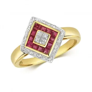 Diamond & Ruby Ring RD227R