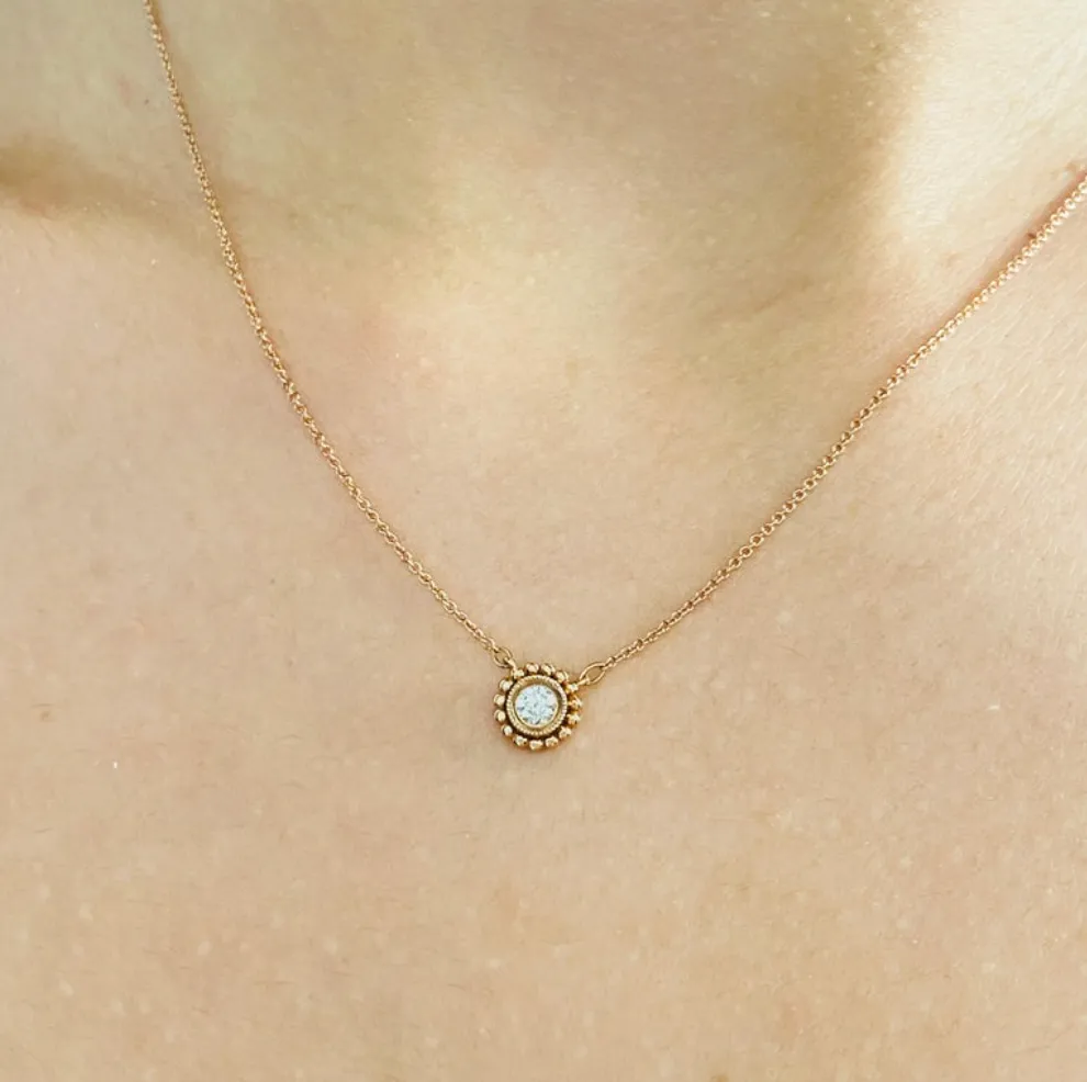 Diamond Daisy Necklace