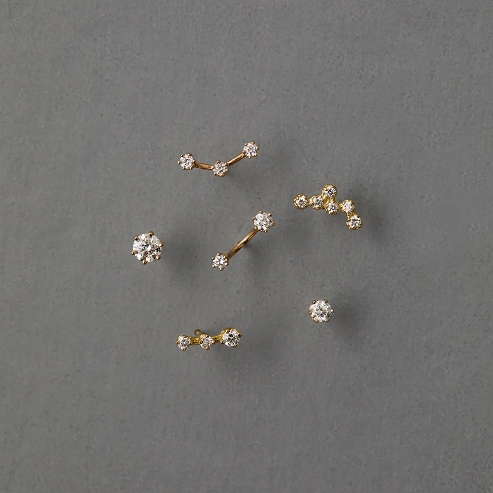 E1904W | 4mm White Diamond Studs