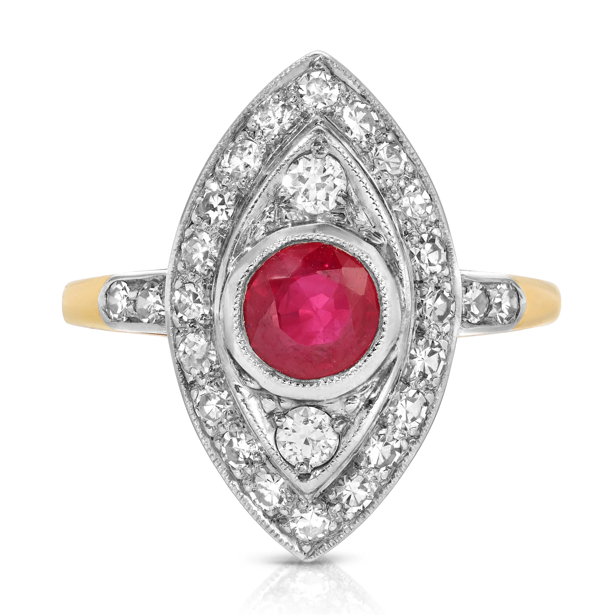 Estate Ruby Art Deco Ring