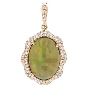 Ethiopian Opal Diamond Pendant