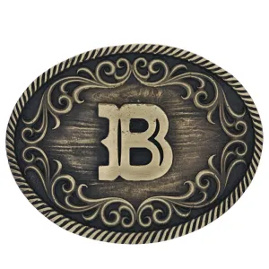 Filigree Initial B Attitude Belt Buckle