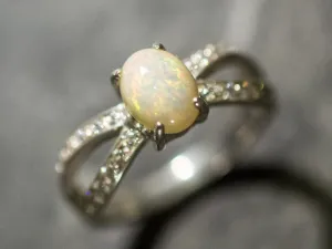 Fire Opal Ring - October Birthstone Ring - Vintage Opal Ring