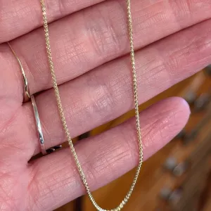 Gold Diamond Cut Wheat Chain