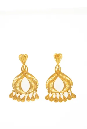 Golden Drops Filigree Earrings