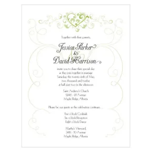 Heart Filigree Invitation