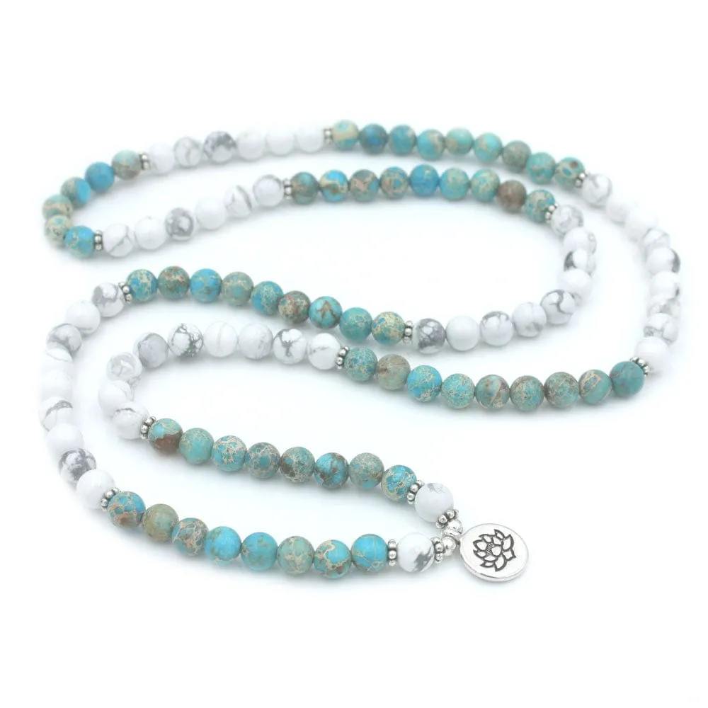 Howlite Buddhist 108 Mala Beads