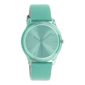 Jade green OOZOO watch with jade green leather strap - C11139