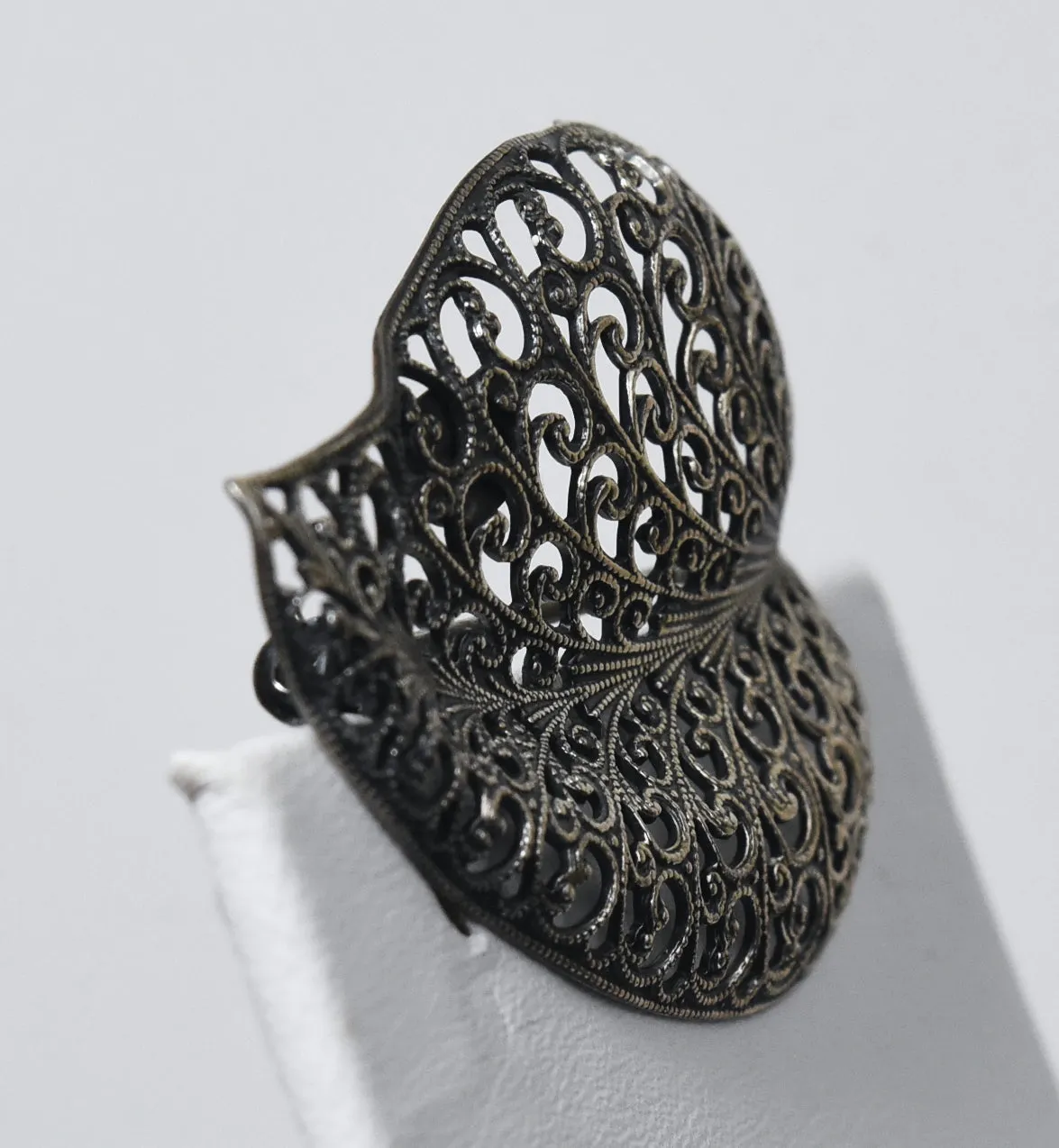 Jewel Art - Sterling Silver Filigree Leaf Brooch