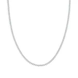 Lab Grown Diamond Tennis Necklace - Three Prong Setting