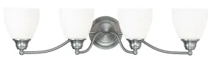 Livex Somerville 4 Light Brushed Nickel Bath Light - C185-13674-91