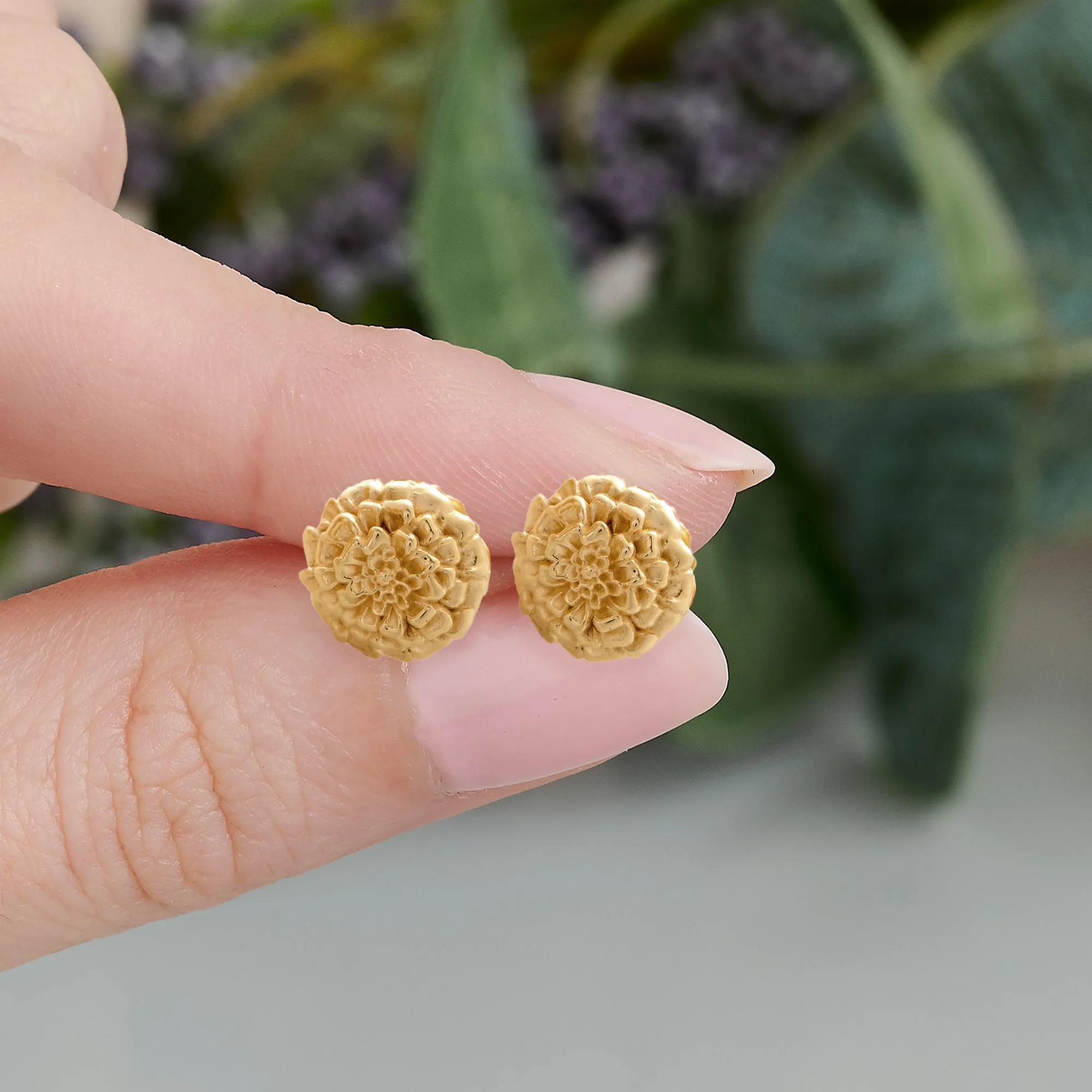 Marigold Gold Vermeil Silver Studs